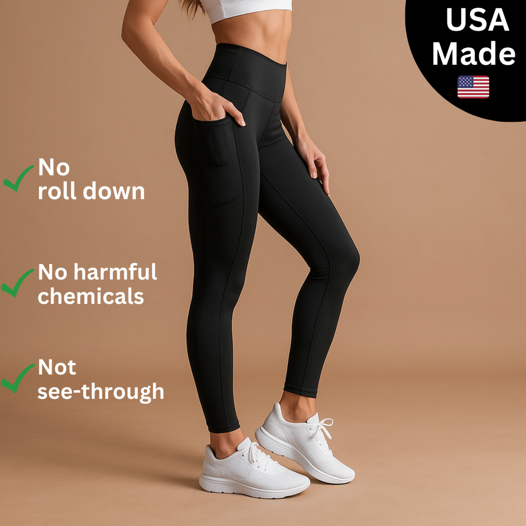 Performance Leggings mit Taschen — Sofort schlanker aussehen