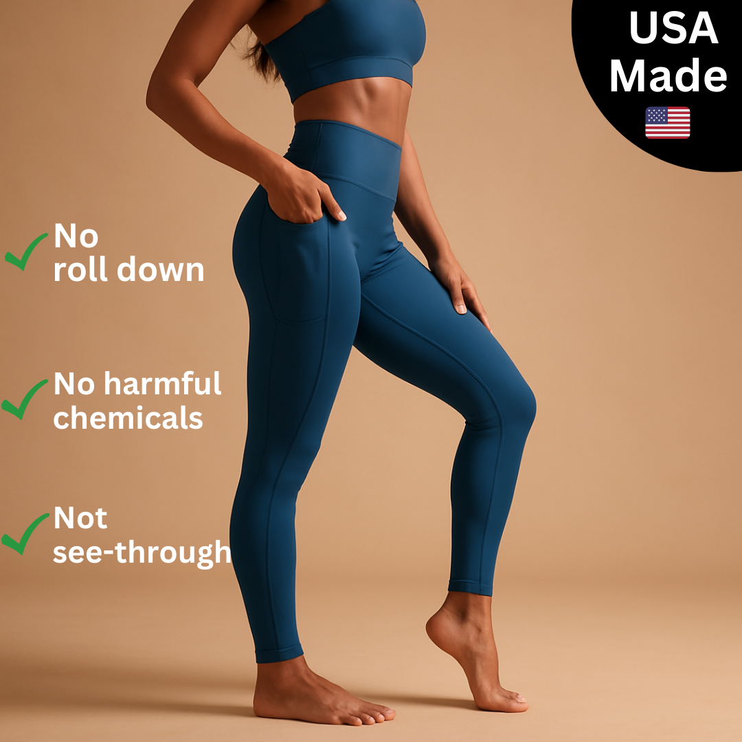 Performance Leggings mit Taschen — Sofort schlanker aussehen